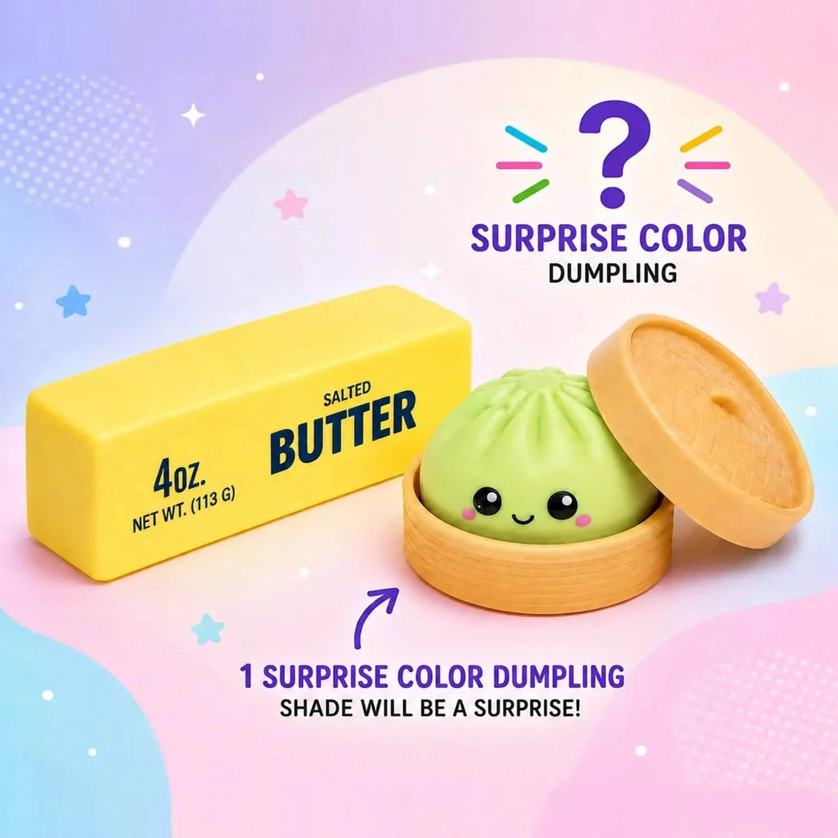 2-Pack: Squishy Dumpling & Butter Combo Pack – Slow Rising Fidget Toys - Viral Drop Club
