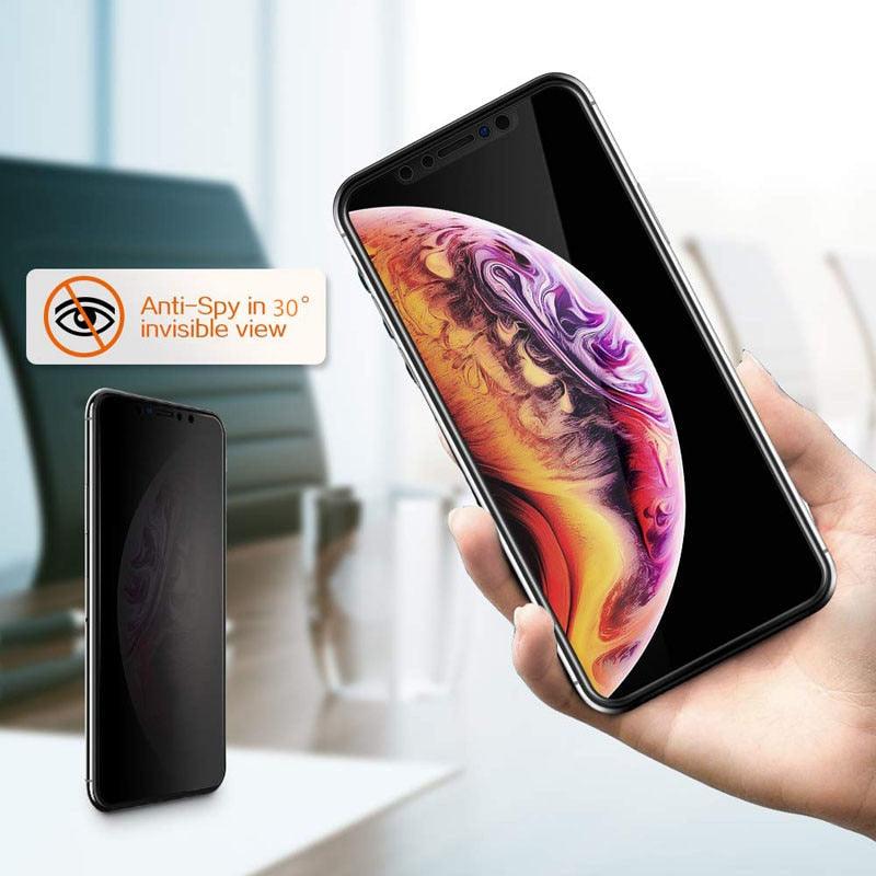 3Pcs Full Cover Black Edge Anti-spy Tempered Glass Private Screen Protector For iPhone 14 13 12 11 Pro MAX X XS Max XR 7 8 Plus Tempered Glass Full Glue Edge to Edge scratchproof Guard Screen Guard for iPhone - Viral Drop Club