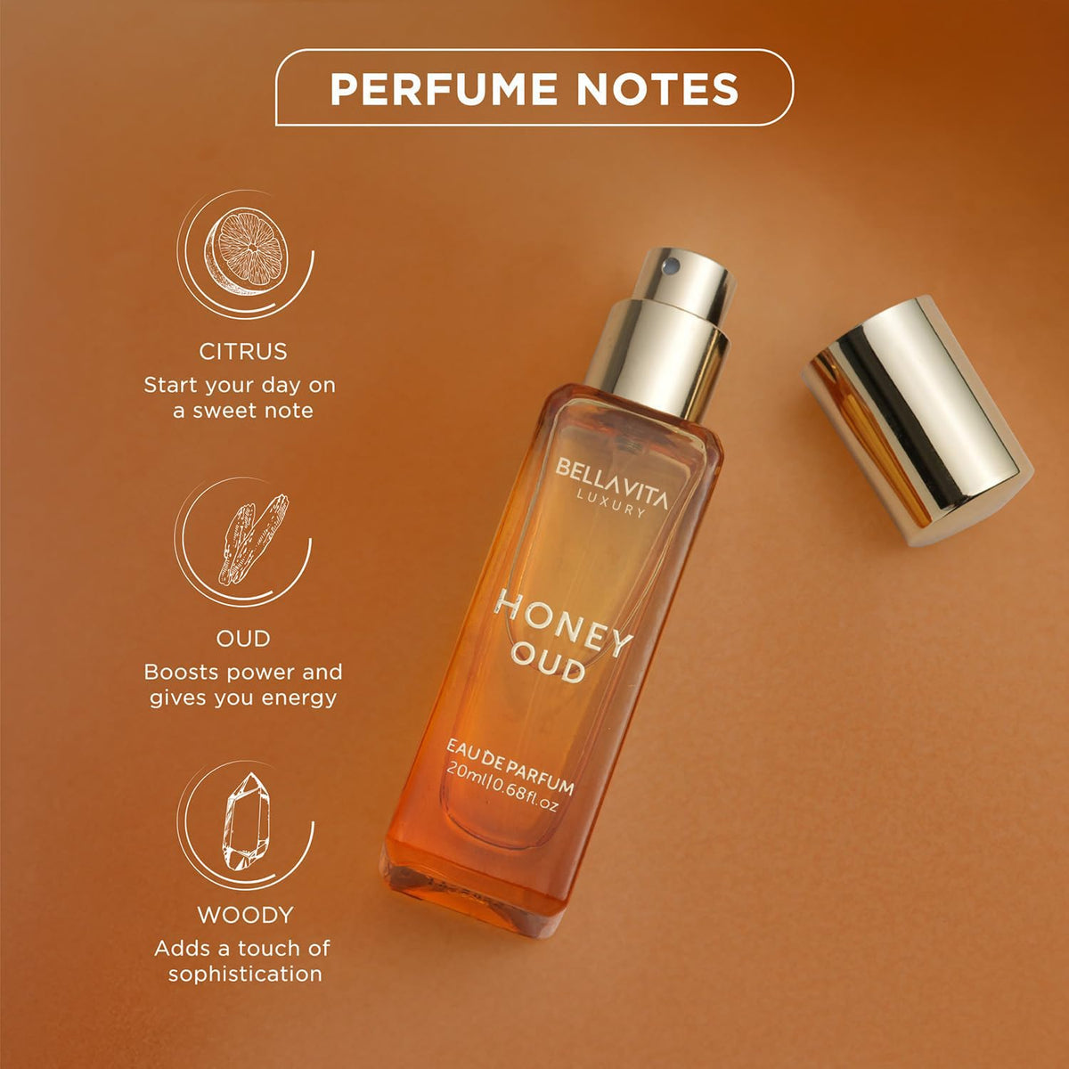 BellaVita Luxury Honey Oud Eau de Parfum – 20 ml - Viral Drop Club