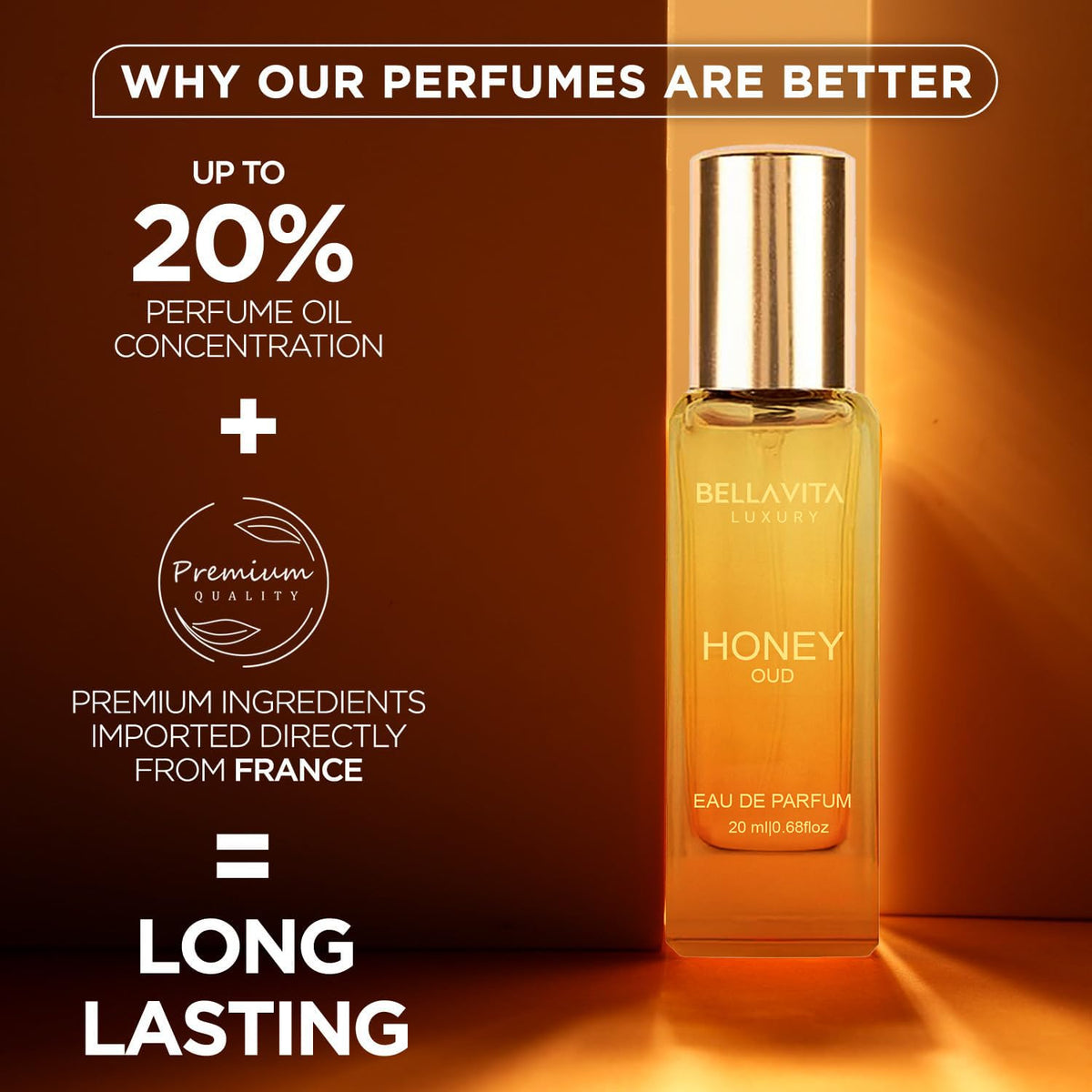 BellaVita Luxury Honey Oud Eau de Parfum – 20 ml - Viral Drop Club