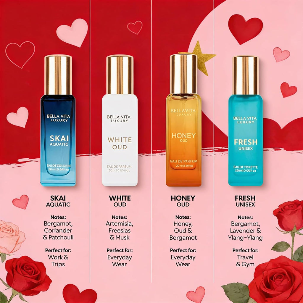 BellaVita Luxury Mini Perfume Gift Set – 4 Scents - Viral Drop Club