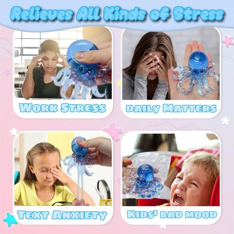 Glitter Octopus Taba Squishy - Viral Drop Club
