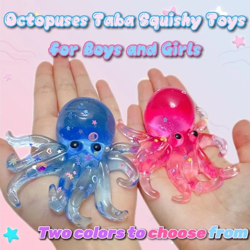 Glitter Octopus Taba Squishy Sugar Ball | Cute Animals Squeeze Fidget Sensory Toy - Viral Drop Club