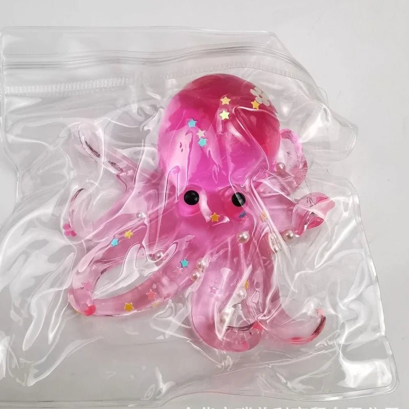 Glitter Octopus Taba Squishy Sugar Ball | Cute Animals Squeeze Fidget Sensory Toy - Viral Drop Club