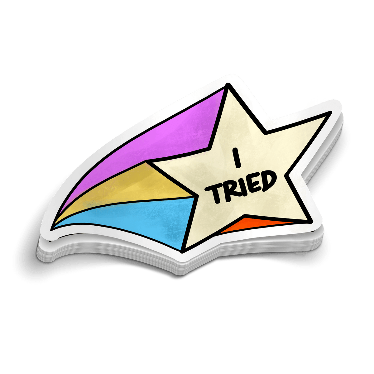 I Tried – Funny Sticker - Viral Drop Club