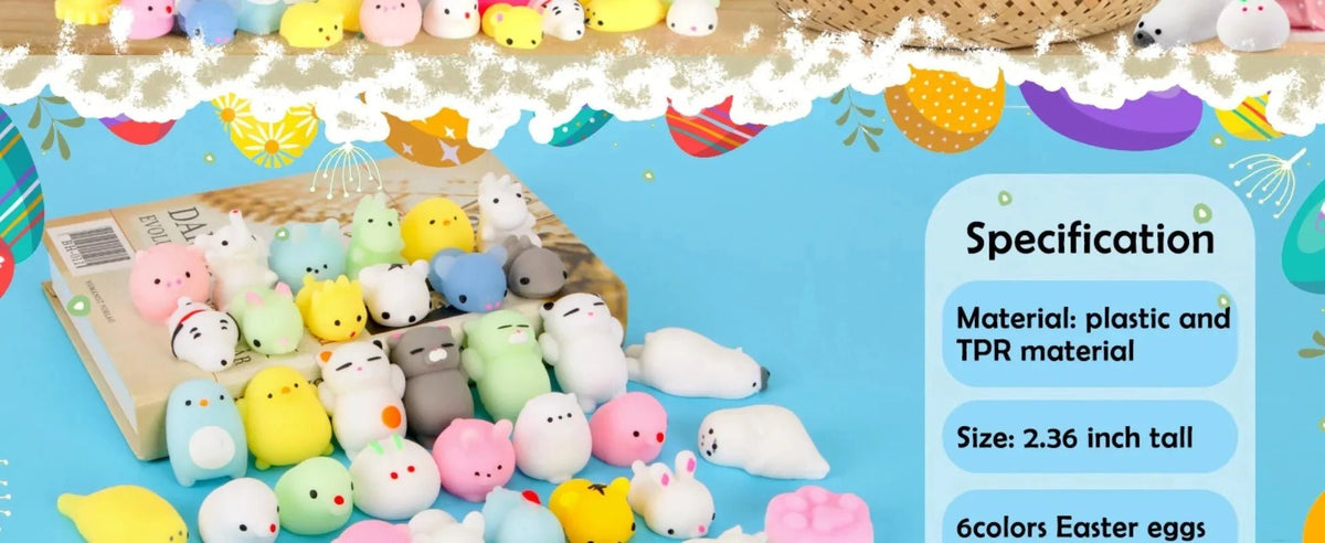 Mochi Squishy Toy Filled Easter Eggs | Mystery Animal Stress Relief Toys for Kids and Adults - Viral Drop Club