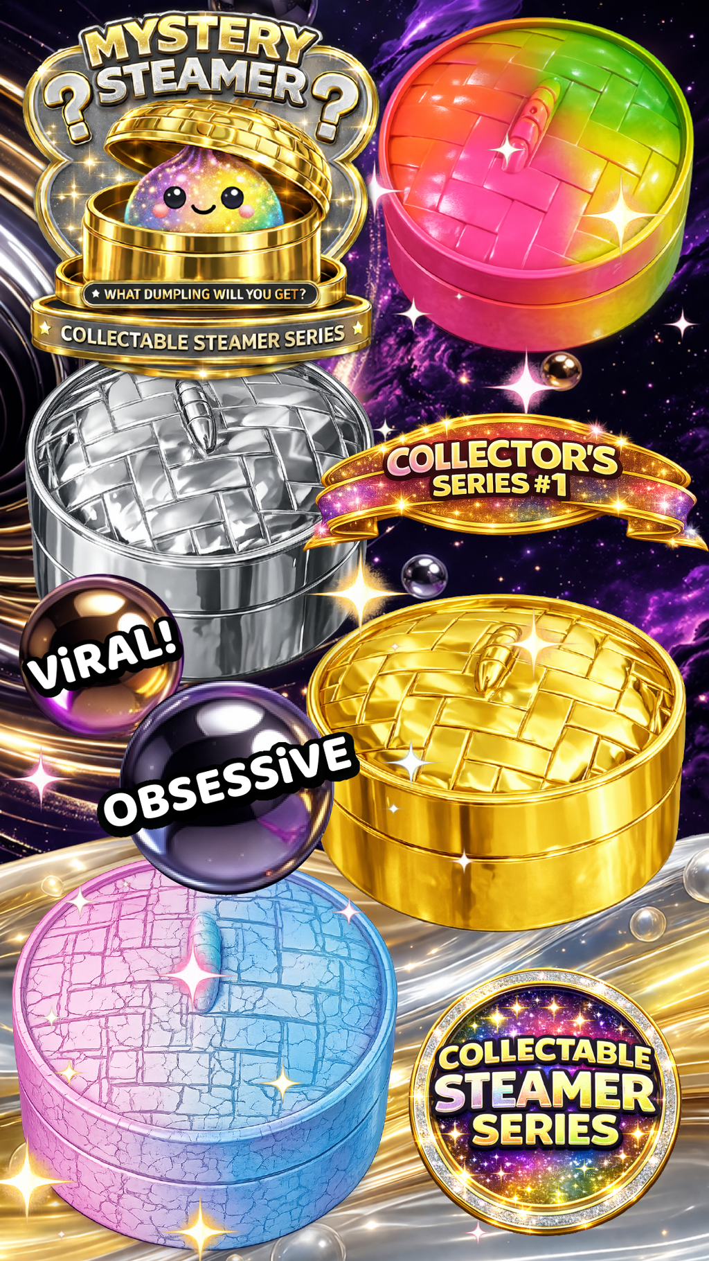 Mystery Dumpling Squishies - Collectable Steamers - Viral Drop Club
