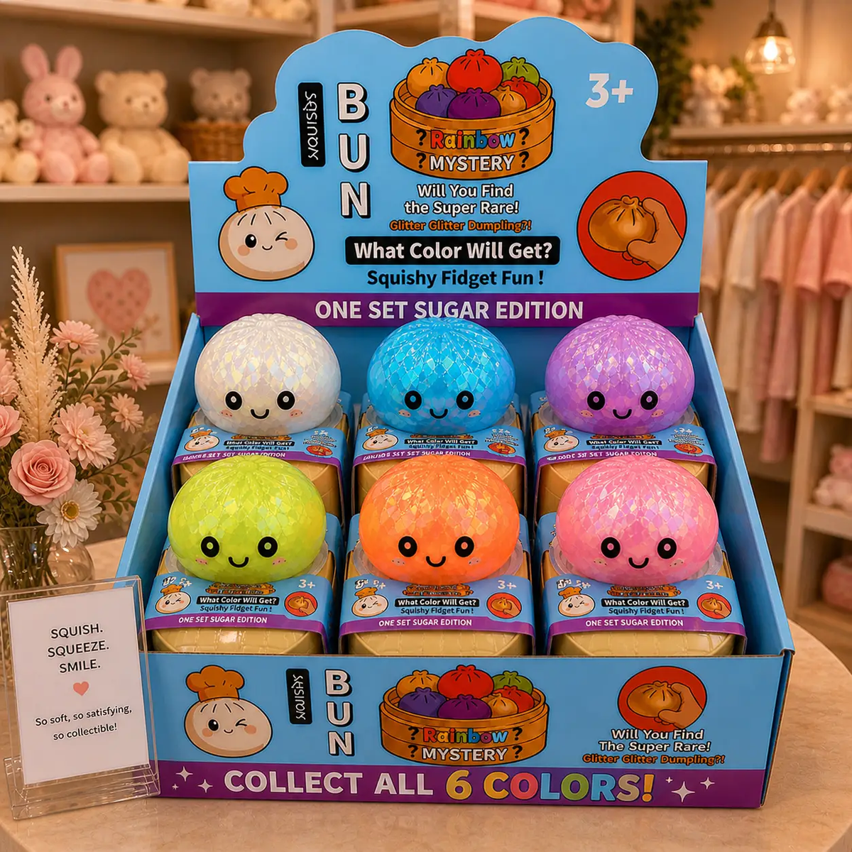 Mystery Ribbon Bun Squishies Exclusive 8.5 Cm - Viral Drop Club