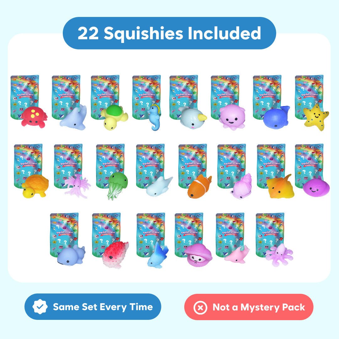 Mystery Squishies – 22 Sea Animal Surprise Toys - Viral Drop Club