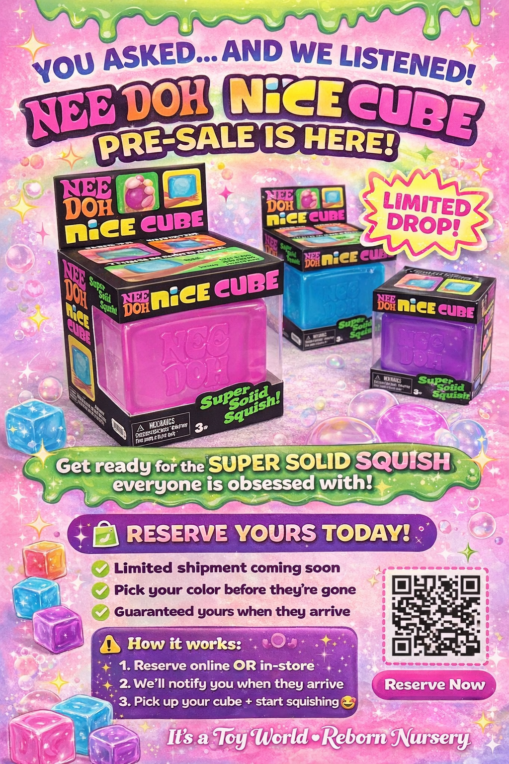 Nice Cube Squishy 2.25in needoh dupe - Viral Drop Club