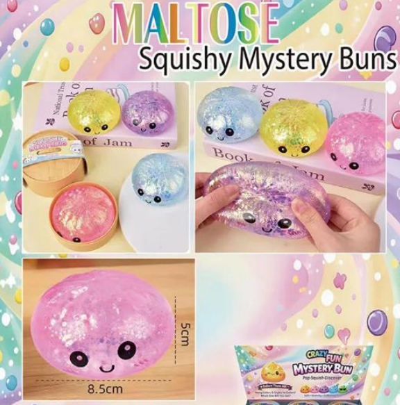 Puka Creations: Squishy Mystery Buns - Maltose - Random Colors - Viral Drop Club