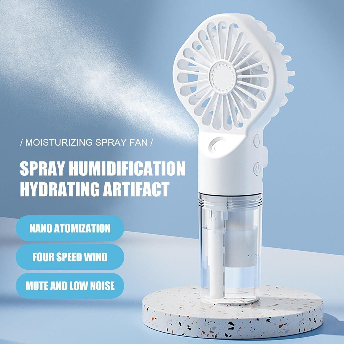 Rechargeable Handheld Misting Fan - Viral Drop Club