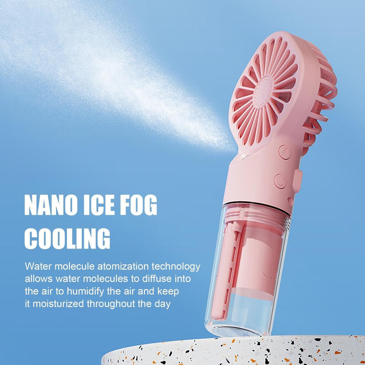 Rechargeable Handheld Misting Fan - Viral Drop Club