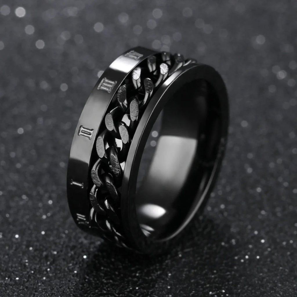 Roman Numeral Rotating Fidget Ring - Viral Drop Club