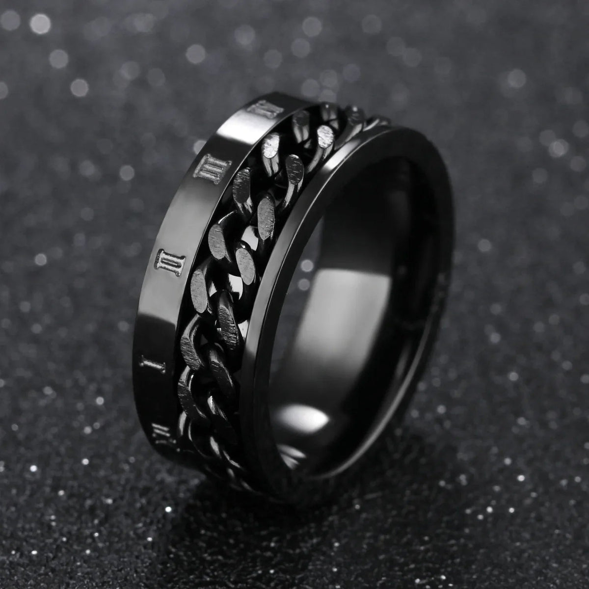 Roman Numeral Rotating Fidget Ring - Viral Drop Club