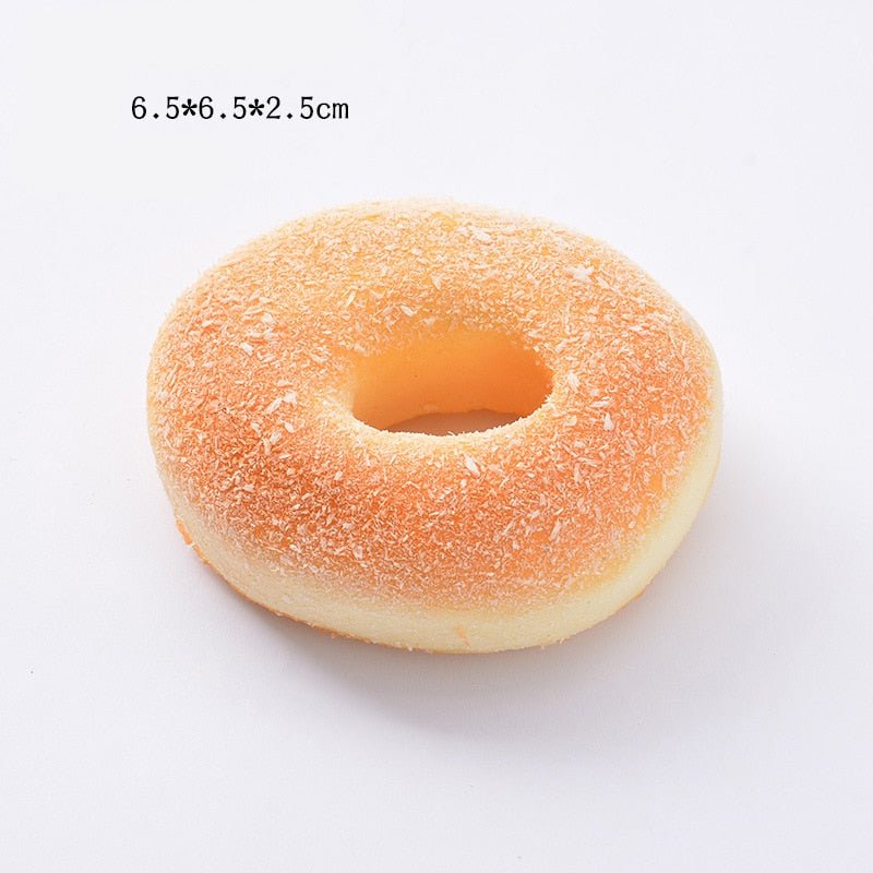 Squishy Food Creative Simulation Bread Toast Donuts Slow Rising Squeeze Stress Relief Toys Spoof Tease People Desktop Decoration - Viral Drop Club