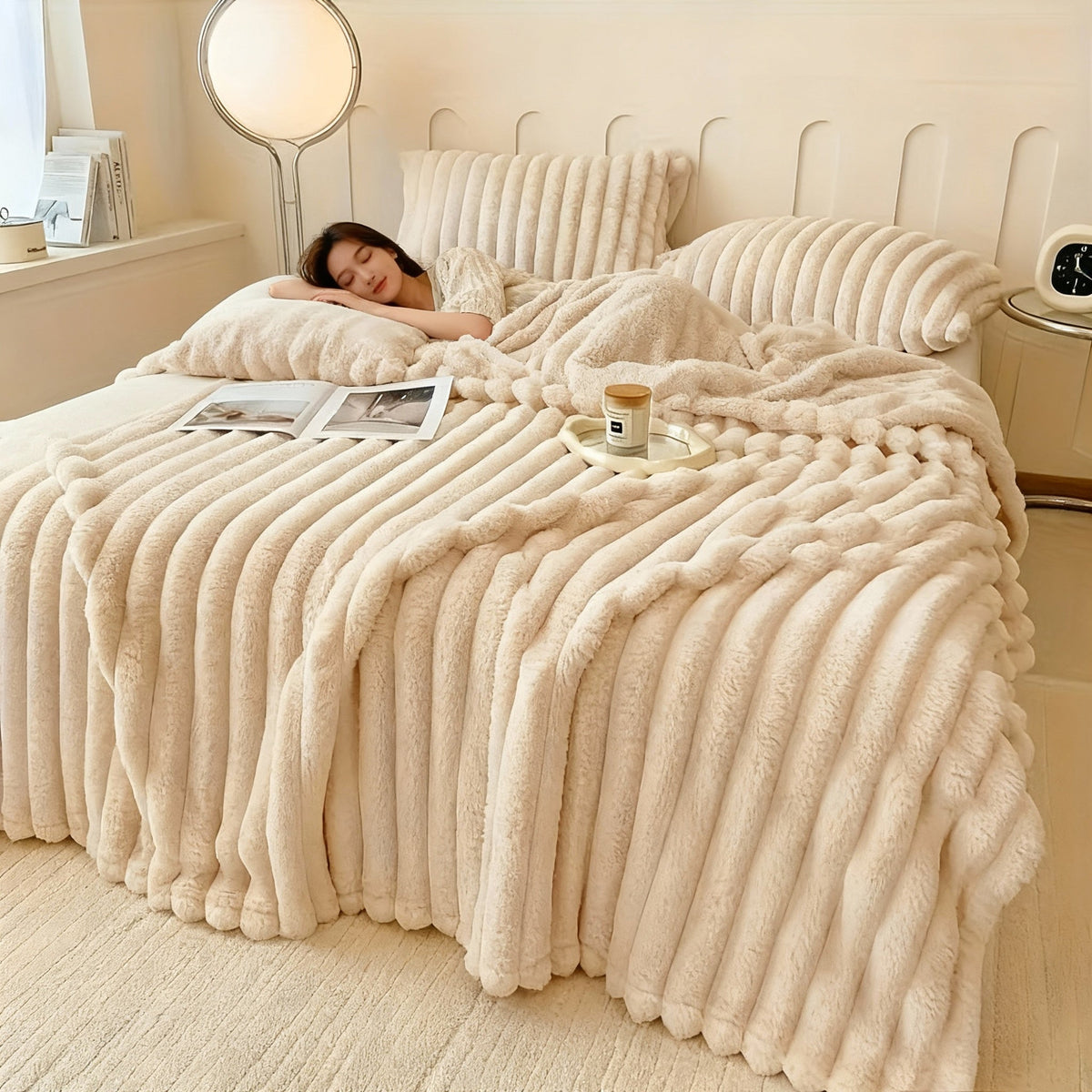 Ultra-Soft Bunny Plush Throw Blanket - Viral Drop Club